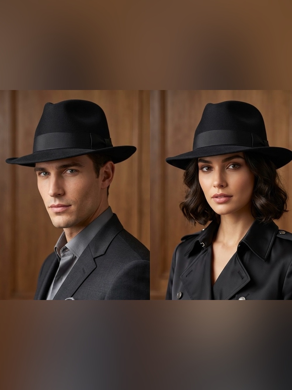Golden Gate Hat Company Softee Crushable Packable Unisex Wool Fedora Black